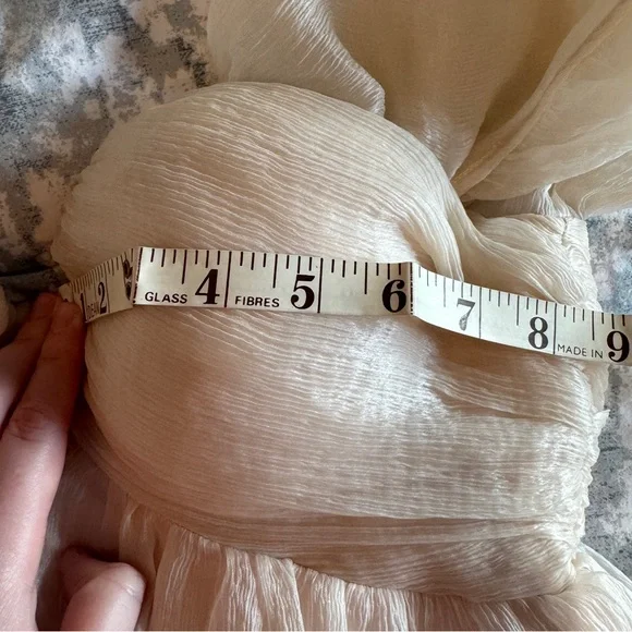 House of Harlow 1960 X REVOLVE Burna Blouse Cream Sz M Romantic Flouncy Coquette - Picture 14 of 16